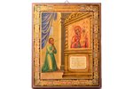 ikona, Negaidītais Prieks, dēlis, gleznojums, vizuļzelts, Krievijas impērija, 26.7 x 22.1 x 2.2 cm...