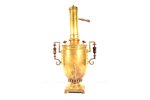 samovar, Ivan Lomov in Tula, with a funnel, shape "smooth can", brass, Russia, 1812-1855, h 69.5 cm,...