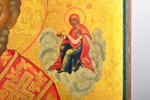 icon, Saint Nicholas the Miracle-Worker, board, painting, guilding, Russia, the 19th cent., 44.5 x 3...