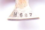 знак, Кавалерийский полк, № 687, Латвия, 20е-30е годы 20го века, 34.9 x 34.8 мм...