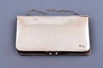 purse, silver, leather, 84 standard, 200.70 g, (item total weight), engraving, 15.2 x 8.4 x 2.1 cm,...