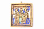 ikona, Svētie mocekļi Kiriks un Iulita, vara sakausējuma, 3-krāsu emalja, Krievijas impērija, 6.1 x...