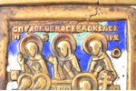 icon, Saint martyrs Quriaqos and Julietta, copper alloy, 3-color enamel, Russia, 6.1 x 5.2 x 0.4 cm,...
