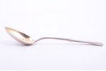 teaspoon, silver, 84 standard, 18.00 g, engraving, gilding, 14.8 cm, 1908-1917, Moscow, Russia...