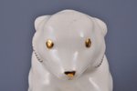 figurine, Bear on a ball, porcelain, Riga (Latvia), Riga porcelain factory, the 60ies of 20th cent.,...