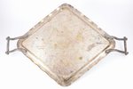 tray, Schiffers w Warszawie, silver plated, size with handles 55.7 x 37.8 cm...
