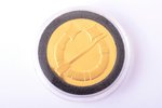 20 eiro, 2017, Sakta (The horseshoe fibula), 999 standart, gold, Latvia, 6.00 g, Ø 21 mm, Proof, in...