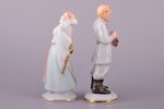 figurine, Mourning pair in traditional costumes, porcelain, Riga (Latvia), sculpture's work, M.S. Ku...