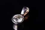 a pendant, gold, 750 standard, 1.17 g., the item's dimensions 1.4 x 0.7 cm, diamonds, ~0.64 ct...