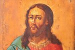 ikona, Jēzus Kristus Pantokrators (Visavaldītājs) ar maizi un vīnu, dēlis, gleznojums, Krievijas imp...