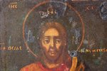 icon, Jesus Christ Pantocrator, in icon case, board, silver, painting, Russia, the 1st half of the 1...