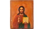 icon, Jesus Christ Pantocrator, board, silver, painting, copper, cloisonne enamel, 4-color enamel, 8...