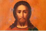 ikona, Jēzus Kristus Pantokrators, dēlis, sudrabs, gleznojums, varš, starpsienu emalja, 4-krāsu emal...