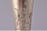 wedding glass, silver, 84 standard, 81.30 g, engraving, h 15 cm, Andrey Postnikov factory, 1899-1908...