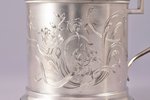 pair of tea glass-holders, silver, 84 standard, 227.10 g, engraving, Ø (inside) 6.8 cm, h (with hand...