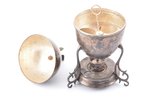 egg boiler, with burner, Genniger and Co, silver plated, metal, Russia, the border of the 19th and t...