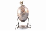 egg boiler, with burner, Genniger and Co, silver plated, metal, Russia, the border of the 19th and t...