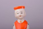 figurine, A girl in national costume (case), porcelain, Riga (Latvia), USSR, Riga porcelain factory,...