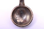 spoon, silver, made from a 50 kopecks coin (1896), Nicholas II, 84 standart, 1896-1907, 21.10 g, wor...