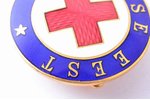 badge, Red Cross, Estonia, Ø - 25.9 mm...