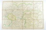 karte, Krievijas un robežzemju militārā ceļa karte mērogā no 1: 1680000, lapas IV un V (kopumā karte...