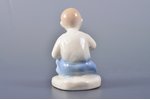 statuete, Zēns ar āmuru, porcelāns, PSRS, artelis "Keramik", 20 gs. 50tie gadi, 9.3 cm...