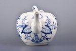 teapot, porcelain, Meissen, Germany, h - 12.2 cm...