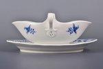 sauceboat, porcelain, Meissen, Germany, 24.3 x 14.9 x 10.6 cm...