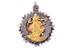 badge, bicycling, Latvia, 20ies of 20th cent., 39.7 x 34.6 mm...