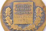 medaļa, Uzvarētājam balva, Latvijas meistarsacīkstes 10000 m skriešanā, Latvija, 1932 g., Ø - 40 mm...