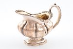 cream jug, silver, 84 standard, 141.50 g, h - 10.4 cm, 1843, St. Petersburg, Russia...