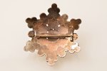 a brooch, "Bohemian star", tombac, 9.76 g., the item's dimensions 3.8 x 4.3 cm, garnet...