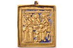 ikona, Svētie mocekļi Kiriks un Iulita, vara sakausējuma, 1-krāsu emalja, Krievijas impērija, 19. un...