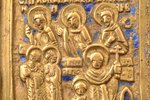 ikona, Svētie mocekļi Kiriks un Iulita, vara sakausējuma, 1-krāsu emalja, Krievijas impērija, 19. un...