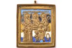 icon, Saint martyrs Quriaqos and Julietta, copper alloy, 5-color enamel, Russia, the border of the 1...
