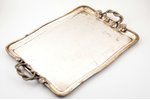 tray, Alexander Katch, Art-Nouveau, St. Petersburg, silver plated, Russia, the border of the 19th an...