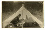 фотография, лагерь скаутов, медпункт, Латвия, 20-30е годы 20-го века, 13,2x8,2 см...