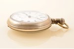 kabatas pulkstenis, "Paul Buhre", Šveice, 20. gs. sākums, metāls, 8 x 5.7 cm, Ø 48 mm, ar gravējumu...