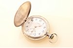 карманные часы, "Moser", мужские, Швейцария, серебро, 875 проба, 89.10 г, 7.2 x 5.2 см, Ø 42 мм, в р...