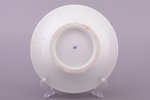 decorative plate, porcelain, A. Popov manufactory, Russia, the 19th cent., Ø 14.6 cm, hairline crack...