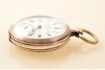 pocket watch, "Georges Favre Jaсot", men, with key, Switzerland, silver, 875 standart, 71.60 g, 7 x...