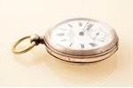 pocket watch, "Georges Favre Jaсot", men, with key, Switzerland, silver, 875 standart, 71.60 g, 7 x...