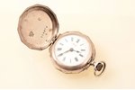 карманные часы, "Cylindre", женские, Швейцария, серебро, 875 проба, 25.60 г, 4.3 x 3 см, Ø 23.5 мм,...