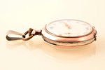 часы-кулон, "Remontoir", Швейцария, серебро, металл, 800 проба, (общий вес) 23.55 г, 4.3 x 3.6 см, Ø...