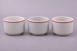 комплект из 3 чайных пар, Bauscher Weiden, US zone, Ø (блюдце) 14.5 см, h (чашка) 6.2 см, Германия,...