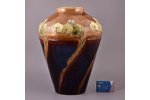 vase, Art-Nouveau, majolica, Zelm & Boehm, Riga (Latvia), Russia, the beginning of the 20th cent., h...