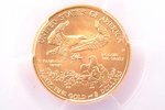 5 dolāri, 2016 g., Gold Eagle - 30th Anniversary First Strike, zelts, ASV, MS 70...