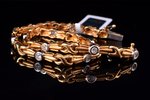 a bracelet, gold, 750, 18 k standard, 10.33 g., the item's dimensions 19.3 cm, diamond, ~0.52 ct...