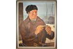 Лейниекс Карлис (1911-1984), Корабельный механик, 1964 г., холст, масло, 82x67 см...