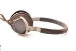 earphones, Third Reich, Ø (earcups) - 6.4 cm, Ø (arc) - 12.5 cm, Germany, the 40ies of 20th cent., w...